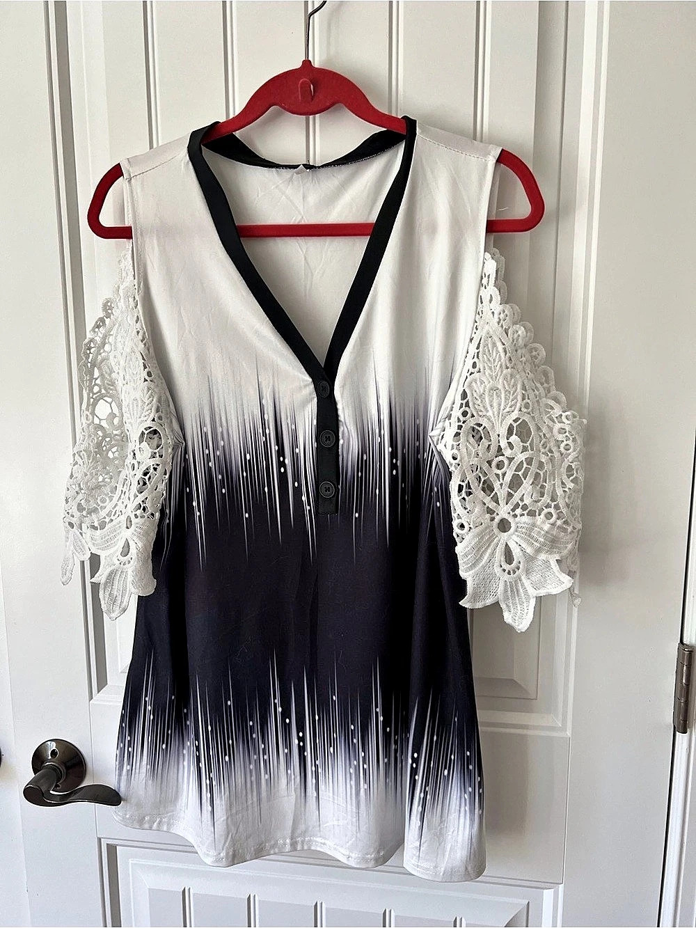 Ombre Lace Sleeve Blouse Size XXL Like New-unworn.